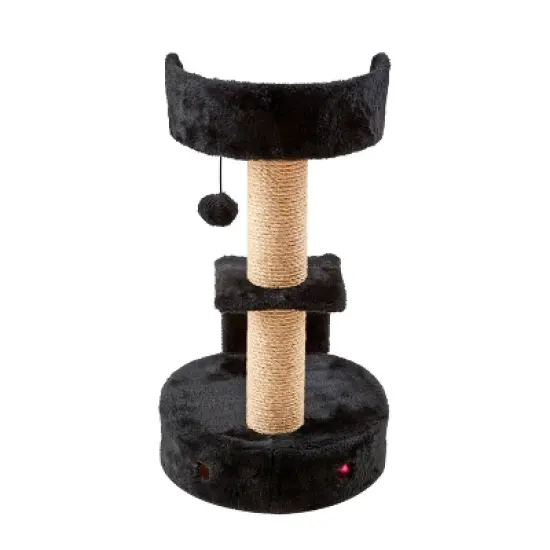 Two by Two Memphis - Black Scratching Post Cat Furniture - 13.8 in. Tall image {12}