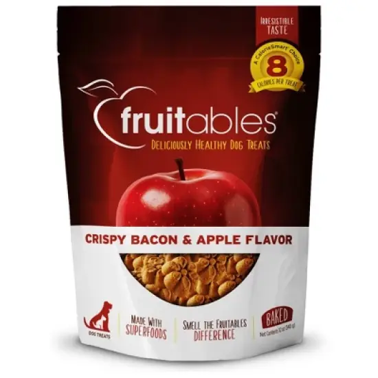Fruitables Baked Crispy Bacon & Apple Flavor Healthy Low Calorie Dog Treats - 12oz image {3}