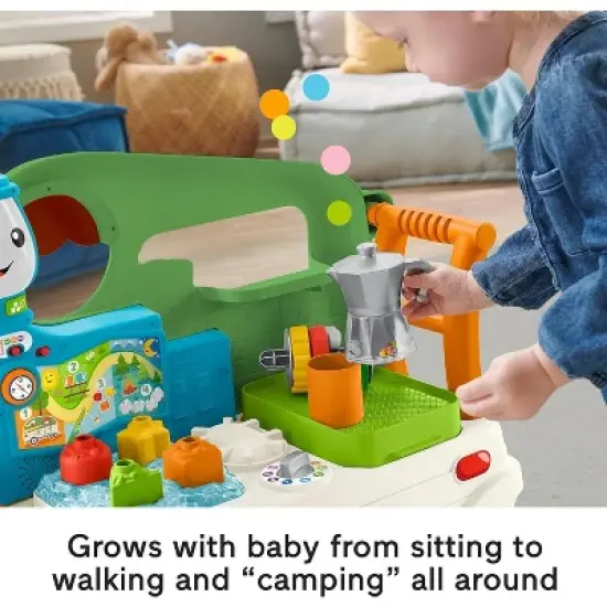 Fisher-Price Baby to Toddler Toy Laugh & Learn 3-in-1 On-the-Go Camper Walker & Activity Center with Smart Stages image {4}
