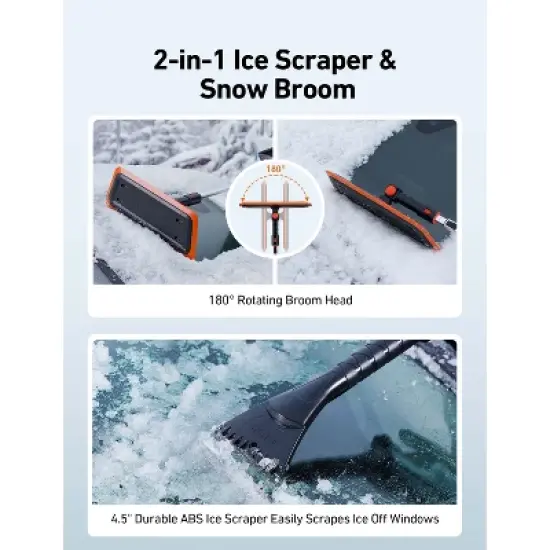 AstroAI 47.2 Inch 2-in-1 Snow Scraper Snow Broom and Detachable Ice Scraper for Cars, Trucks, SUVs image {5}