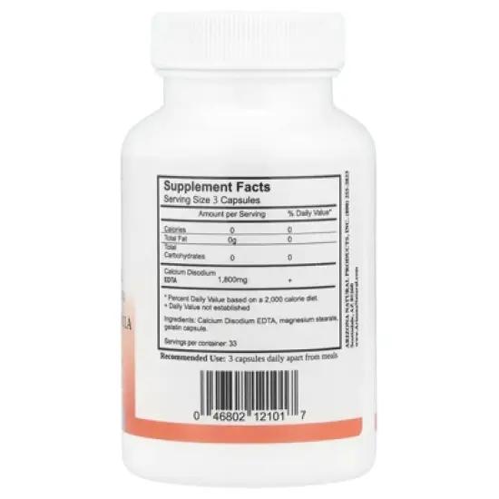 Arizona Natural EDTA, 600 mg, 100 Capsules image {1}