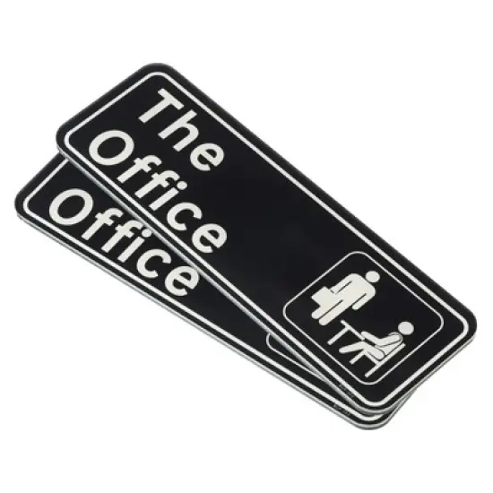 Unique Bargains Smooth Self-Adhesive Decor Home Business the Office Sign image {7}