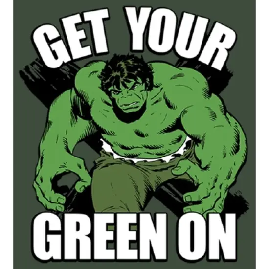 Junior's Marvel St. Patrick's Day Hulk Green On Festival Muscle Tee image {1}