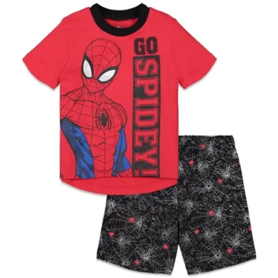Marvel Spider-Man Avengers T-Shirt and French Terry Shorts Outfit Set Toddler image {6}