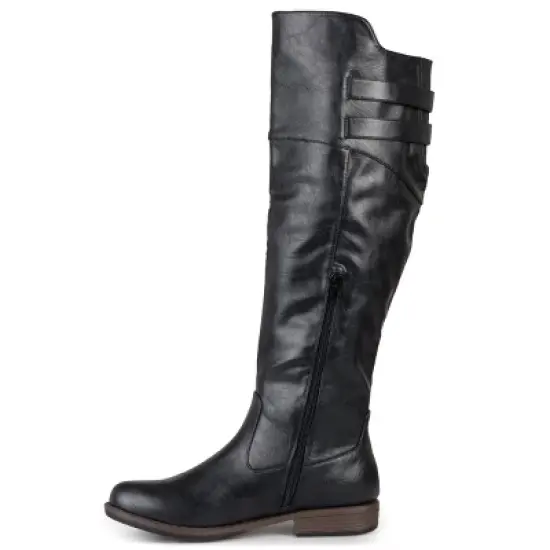 Journee Collection Womens Tori Stacked Heel Riding Boots image {1}
