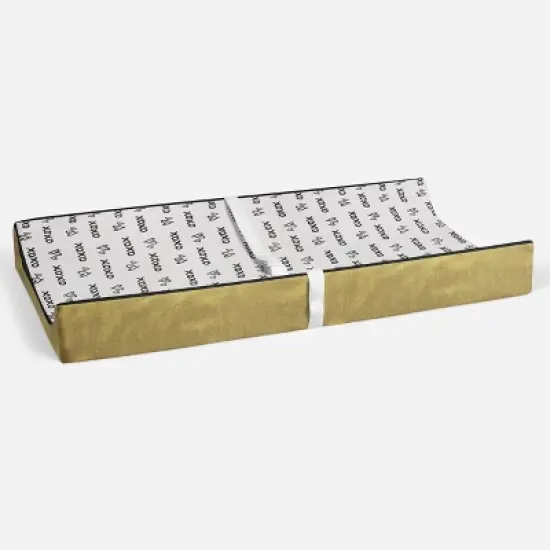 Bacati - Love Black/Gold Kisses/Hugs Changing Pad Cover image {3}