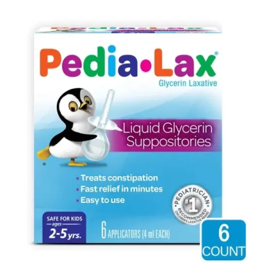 Pedia-Lax Laxative Liquid Glycerin Suppositories for Kids - Ages 2-5 - 6ct image {9}