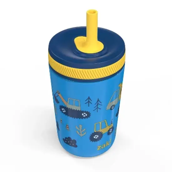 Zak Designs 12 fl oz Stainless Steel Vacuum Insulated Kelso Straw Tumbler: Kids & Toddler Sippy Cup, Dishwasher-Safe image {2}
