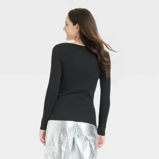 Women's Long Sleeve Slim Fit T-Shirt - A New Day&trade; image {1}