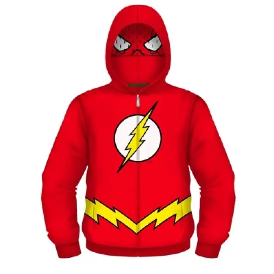 Boys' DC Comics The Flash Cosplay Hooded Sweatshirt - Red image {6}