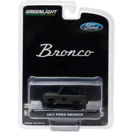 1977 Ford Bronco Military Tribute "Sarge 77" Hobby Exclusive 1/64 Diecast Model Car by Greenlight image {2}