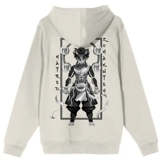 Demon Slayer Zohakuten Adult Sand Long Sleeve Hooded Sweatshirt image {2}