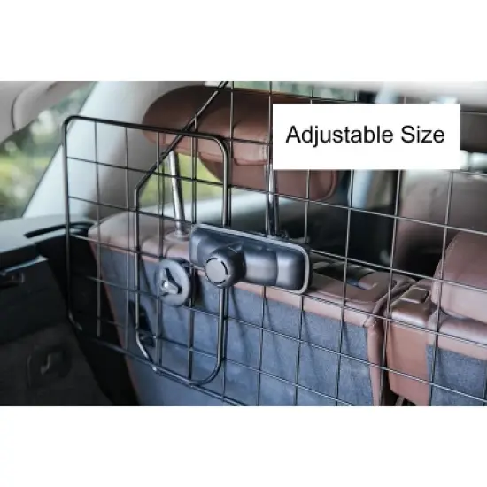 PawsMark Adjustable Large Pet Barrier Gate For SUV's, Cars Vans and Vehicles Safety Car Divider for Dogs Pets, Heavy Duty Universal Fit image {6}
