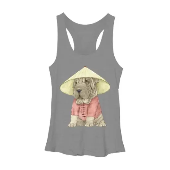 Women's Design By Humans Shar pei By Barruf Racerback Tank Top image {4}
