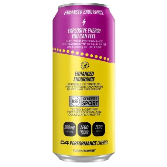 C4 Performance Grape Popsicle Energy Drink - 16 fl oz Can image {2}