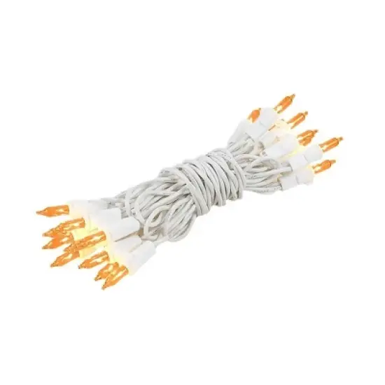 Novelty Lights 20 Light Christmas Craft Mini Light Set, Non-Connectable, White Wire, 8' Long image {4}