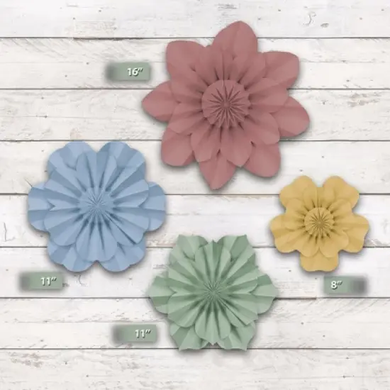 Teacher Created Resources&reg; Cottage Charm Paper Flowers, Pack of 4 image {1}