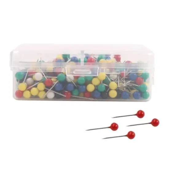 Unique Bargains Round Head Push Pins for Home Office Bulletin Board Crafts 500 Pcs image {12}