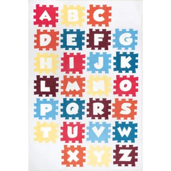 nuLOOM Peri Machine Washable Kids Alphabet Nursery or Playroom Area Rug image {8}
