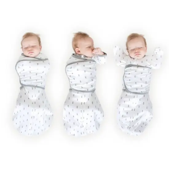 SwaddleDesigns Omni Swaddle Sack Swaddle Wrap - White - S - 0-3 Months image {1}