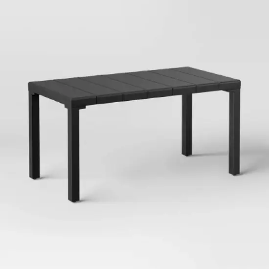 Metal Beech Rust and UV-Resistant Outdoor Patio Coffee Table Matte Black - Threshold&trade; image {4}