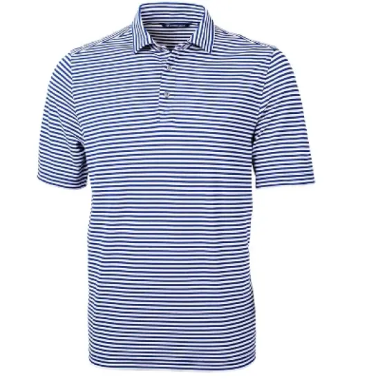 Cutter & Buck Virtue Eco Pique Stripe Recycled Mens Big and Tall Polo Shirt image {9}