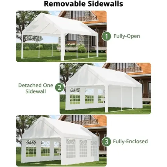 Heavy Duty Party Tent - Commercial Canopy with Removable Sidewalls & Church Windows, for Weddings, Banquets & BBQ Events image {4}