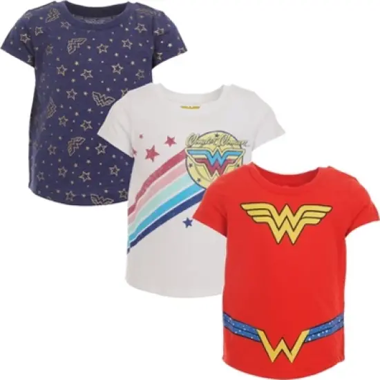 DC Comics Justice League Wonder Woman Girls 3 Pack T-Shirts Toddler  image {6}
