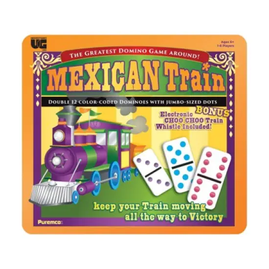 Mexican Train Double 12 Color Dot Dominoes - Professional Size Board Game image {1}
