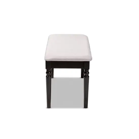 Giovanni Fabric Upholstered and Wood Dining Bench - Baxton Studio image {2}