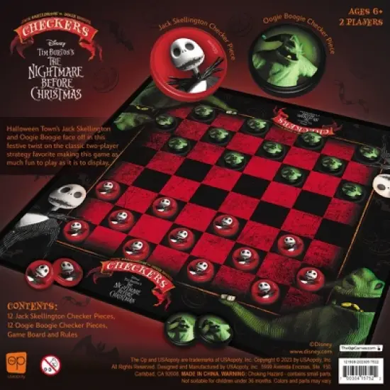 USAopoly Checkers: Disney Tim Burton The Nightmare Before Christmas Board Game image {3}