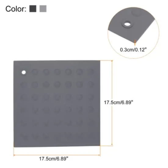 Unique Bargains Heat Resistant Silicone Trivets Pads for Kitchen 4 Pcs image {1}