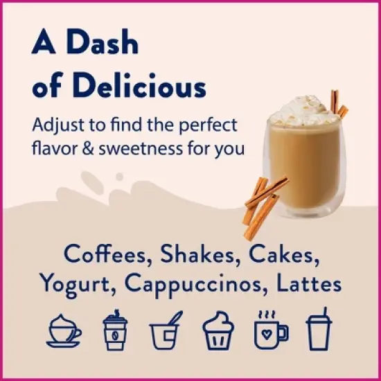 Jordan's Skinny Mixes Naturally Sweetened Sugar Free Cinnamon Dolce Coffee Flavoring Syrup - 12.7 fl oz image {5}