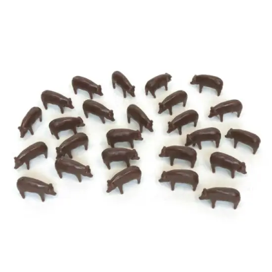 1/64th Bulk Pack of (25) Brown Pigs ZFN12664 image {1}