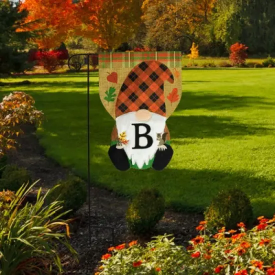 Briarwood Lane Fall Garden Flag 12x18 For Outdoor Fall Gnome Burlap Monogram Letter B For Fall Garden Flag Flags For Outside image {3}
