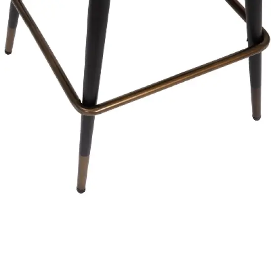 Flash Furniture Lyla Set of 2 Commercial Modern Armless Counter Stools with Contoured Backrests, Steel Frames and Footrests-Set of 2 image {7}