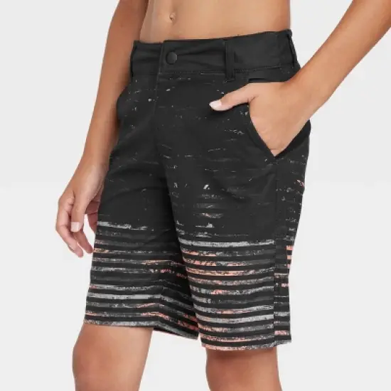 Boys' Striped Hybrid Swim Shorts - art class&trade; Black image {2}