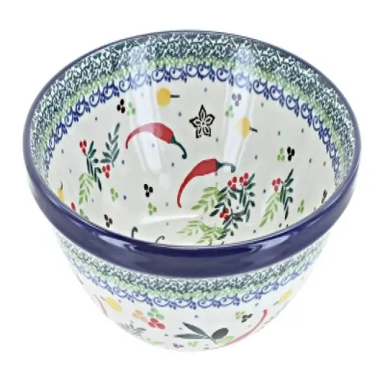 Blue Rose Polish Pottery Ceramika Artystyczna Cereal Bowl image {2}