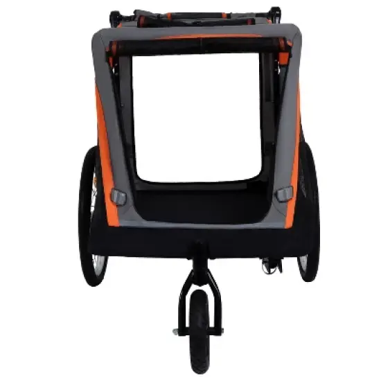 2-in-1 Bike Trailer & Push Cart for Pets - Detachable Bike Hitch & Push Handle Included&pound;&not;Dual Cup Pockets and Storage Bag, Holds Pets Up to 100 lbs image {14}