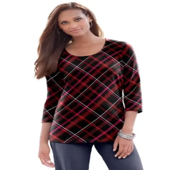 Jessica London Women&rsquo;s Plus Size Scoop-Neck Tee image {5}