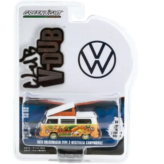 1973 Volkswagen Type 2 Westfalia Campmobile "Flower Power" "Club Vee-Dub Series 14" 1/64 Diecast Model by Greenlight image {2}