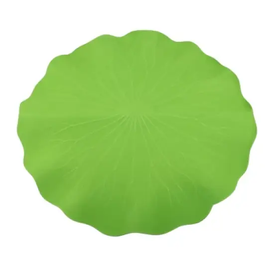 Unique Bargains Artificial Lotus Leaves for Garden Ponds Pool Decoration Green 14.96" 1pcs image {4}