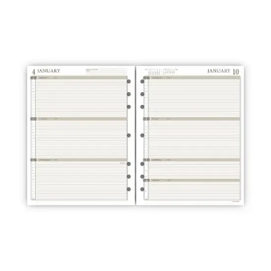2-Page-Per-Week Planner Refills, 8.5 x 5.5, White Sheets, 12-Month (Jan to Dec): 2026 image {1}