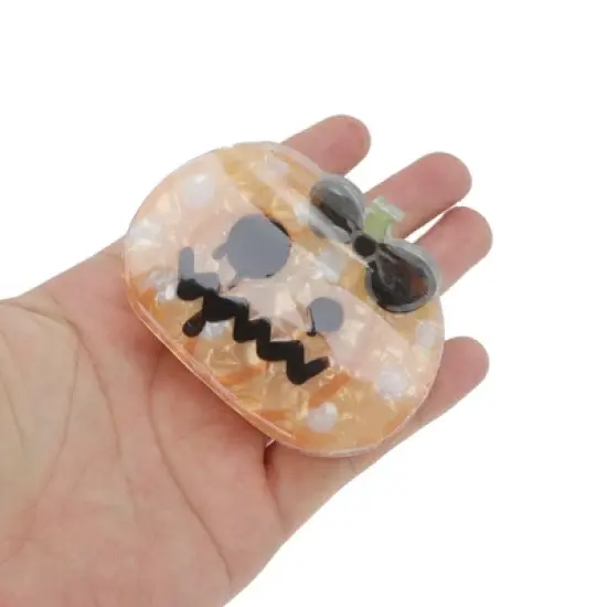 Unique Bargains Halloween Claw Clip Orange Black 1 Pc image {3}
