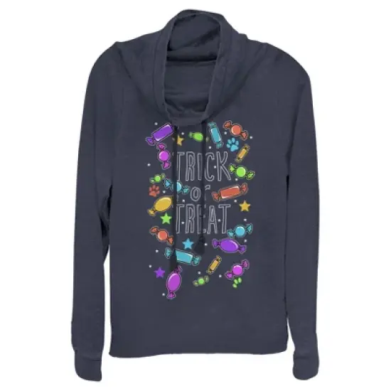 Junior's Lost Gods Halloween Candy Explosion Cowl Neck Sweatshirt image {3}