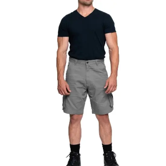 Full Blue Big Men's Expandable Waist Cargo Shorts image {7}