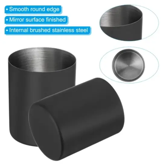 Unique Bargains Desk Stainless Steel Pencil Pen Holders Cup Makeup Brush Holder 1 Pc image {3}