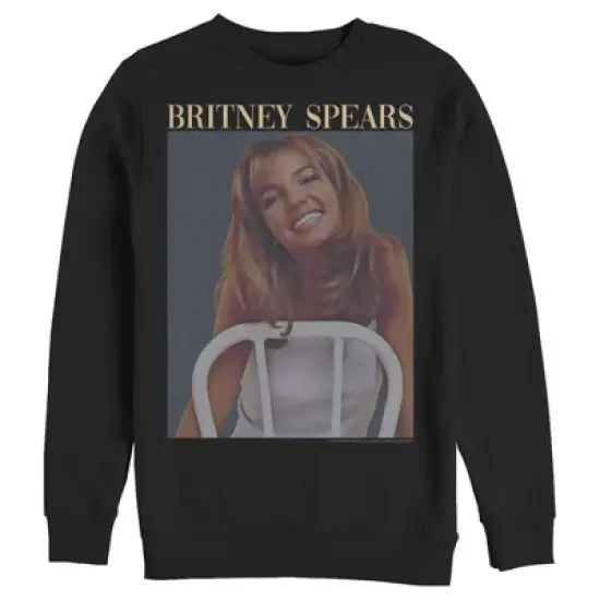 Men's Britney Spears Faded Smile Poster Sweatshirt image {3}