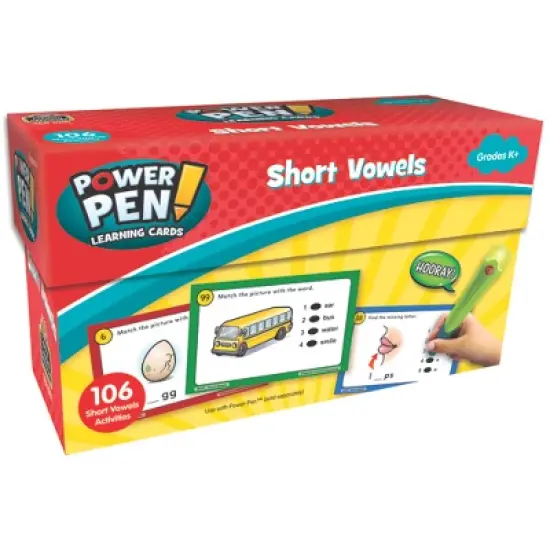 Teacher Created Resources Power Pen Learning Cards: Short Vowels image {1}