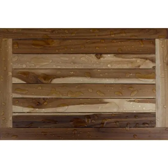 EcoDecors&reg; Eleganto&reg; 30" Teak Wood Shower Bench in EarthyTeak Finish image {9}